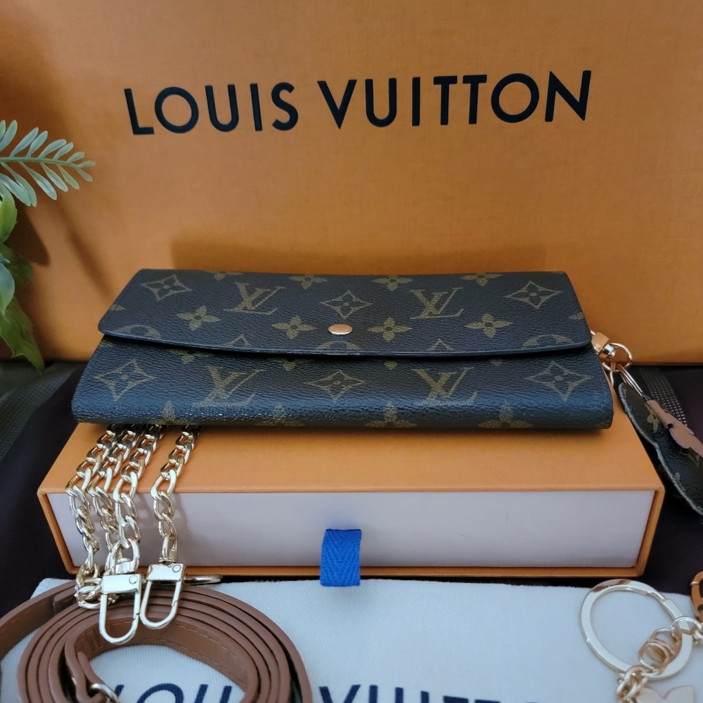 🤎Authentic Louis Vuitton Monogram Sarah Wallet Women's Large Wallet🤎 - Picture 6 of 17